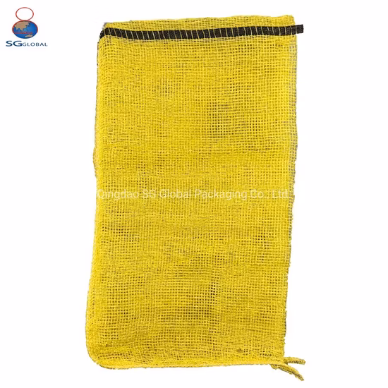 GRS SGS CE Embalaje de fábrica 25 kg 50 kg Cebolla Patata Tomate Col Vegetal Fruta Naranja Leña Mariscos Ajo Cordón de plástico Bolsa de malla de red PP Leno vacía