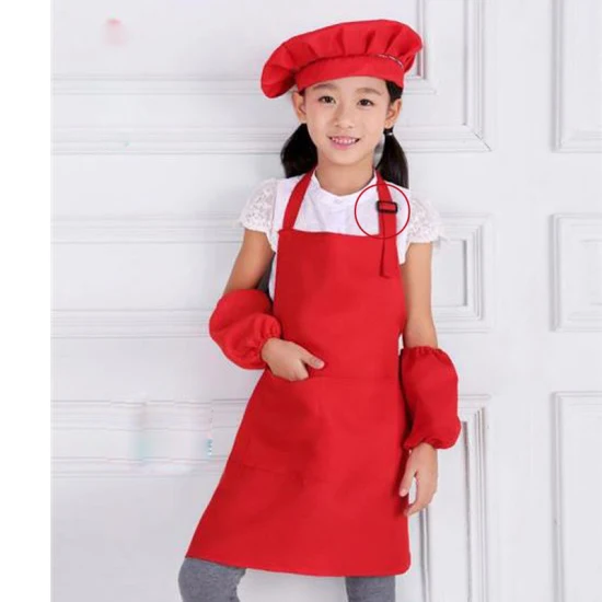Delantal ajustable para niños de poliéster de sublimación para hornear pintura cocinar MLS