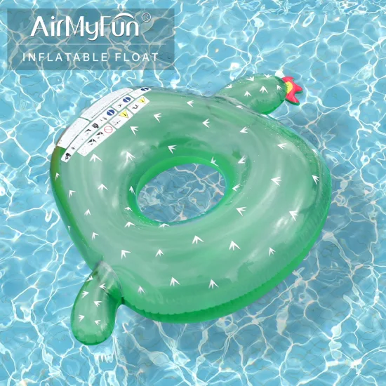 Stock de salvavidas de plástico transparente con brillo plateado, anillo de natación con brillo, tubo de piscina, flotador de anillo de natación