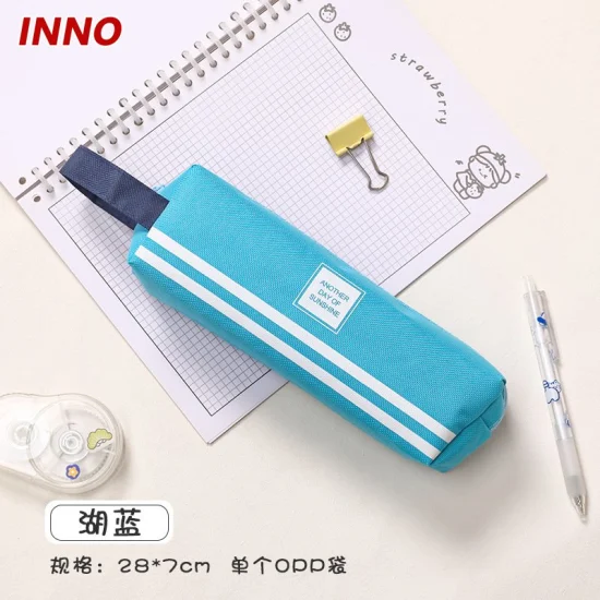 Venta directa de fábrica Inno marca R054 # bolsa de lápices cuadrada con cremallera para niños estuche de almacenamiento de papelería Eco